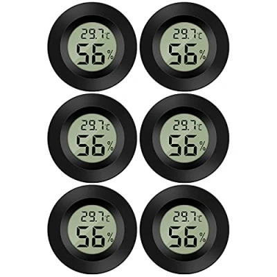 Immagine di Thlevel 6PCS Mini Termometro Ambiente Interno Digitale Igrometro Temperatura Umidità Misuratore per Serra, Home, Office (Campo di misura: 50C +70C)