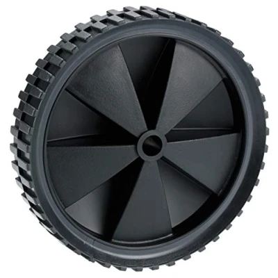 Immagine di doerner + Helmer 709150 Ruota in PVC nero con tacchetti profilo 150 X 32 12 mm Mozzo larghezza 34