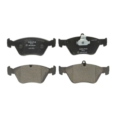 Immagine di DELPHI LP873 Kit pastiglie freno Predisposto per contatto segnalazione usura con lamierino anticigolío senza accessori OPEL: Calibra A, Vectra A CC