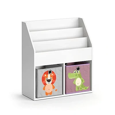 Immagine di Vicco Libreria bambini Luigi, Bianco, 72 x 79 cm con 2 scatole pieghevoli opt.3