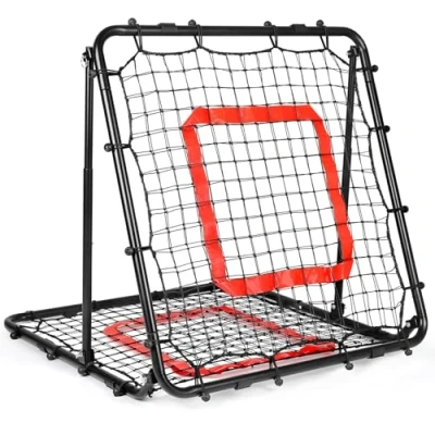 Immagine di BaseGoal Rete Rimbalzo Calcio Pieghevole, 85 * 85cm da per Pallavolo Angolo Regolabile, Reti Porte Calcetto Allenamento Portatile Il Baseball Basketball Unisex
