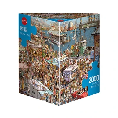Immagine di Heye 2000 Teile Triangular Puzzle a Cartoni Anim, Colore Giallo, 69 x 97 cm, 30025