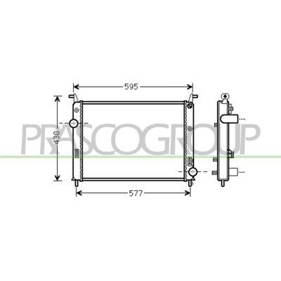 Immagine di PRASCO FT114R001 Radiatore motore Alluminio 520 398 34 Alette di raffreddamento montate meccanicamente FIAT: Strada Pick up, Palio I Hatchback