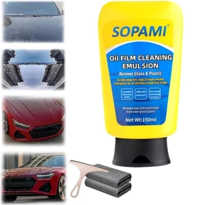 Immagine di Vgpbphj Nano Tech, emulsione per la pulizia di pellicole d&#039;olio, detergente vetri auto, parabrezza, finestre, specchi e altro (1 pezzo)