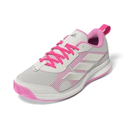 Immagine di adidas Avaflash Low Tennis Shoes, Scarpe Donna, Nucleo Bianco Argento con Lucido Rosa, 38 EU