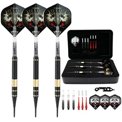 Immagine di CUESOUL 16 Grams Deluxe Soft Tip Darts Set with Luxury Case(JL STL B1105+D604)
