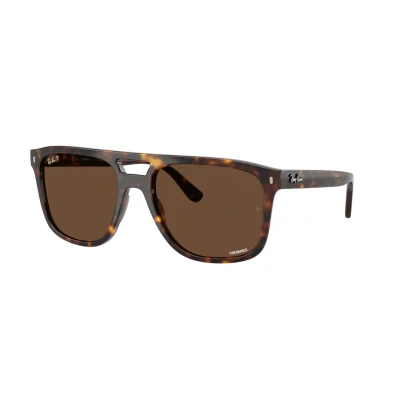Immagine di Ray Ban Unisex RB2213CH 902/AN Occhiali da sole Acetato Tartaruga Marrone Squadrata Polarizzata