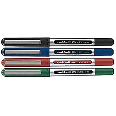 Immagine di UNI BALL Penna EYE MICRO UB 150 (Confezione assortita da 4: 1 nera, blu, rossa e verde)