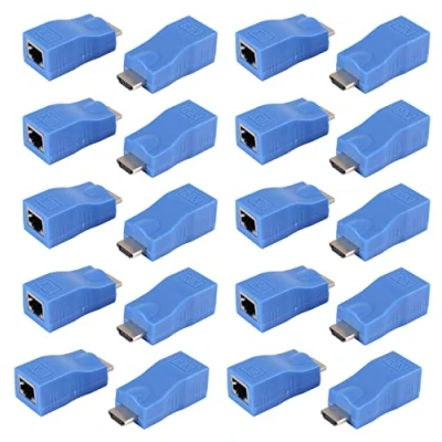 Immagine di Minghunian 10X Extender a Rj45 Lan Estensione Trasmettitore Ricevitore Tx Rx Cat5E Cat6 Cavo Ethernet V1.4 30M 4K HD TV 1080P