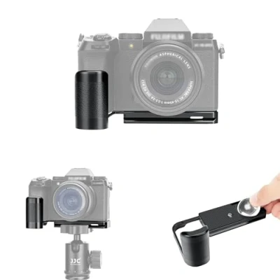 Immagine di JJC Impugnatura in Metallo per FUJIFILM X S20 Fotocamera, Supporto Piastra a Sgancio Rapido S20, Maniglia di Espansione con Scomparto AirTag Nascosto