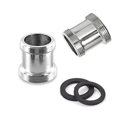 Immagine di HATOOLHA® 2 adattatori per rubinetto in ottone, filettatura NPT da maschio a 22 mm, connettore aeratore del lavandino, adattatore depuratore d&#039;acqua (M18 M22)