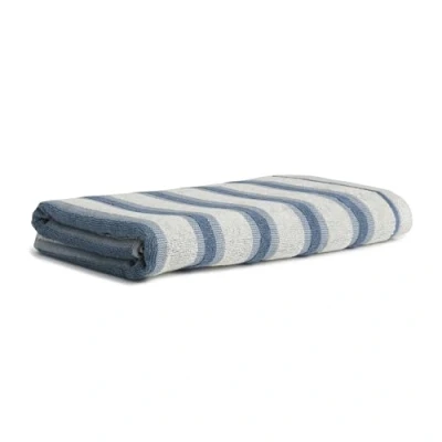 Immagine di Möve Bohemian Dreams Cross Stripes asciugamano doccia 67 x 140 cm in 100% cotone, natura/blu acciaio