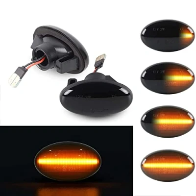 Immagine di OZ LAMPE Frecce Laterale Dinamico a LED per Vito W447 W639 Smart W450 W452 Klasse W168 Citan W415, Indicatore di direzione LED, 2 Pezzi Nero Canbus