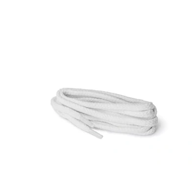 Immagine di Kaps lacci tondi, in cotone 100% durevoli di alta qualità, fabbricati Europa, 1 paio, molti colori e lunghezze (100 cm da 5 a 7 paia occhielli / 01 bianco)