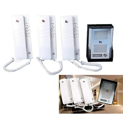 Immagine di Kit citofono interfono apri porta cancello 3 cornette collegamento 4 fili Mod. RL 3203AAA