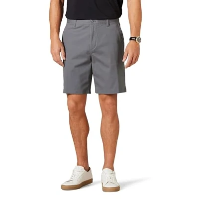 Immagine di Amazon Essentials Pantaloncini Chino Elasticizzati, Comodi e Aderenti da 23 cm Uomo, Carbone, 36W