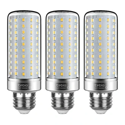 Immagine di Tebio LED Argento Mais Lampadine E27 25W Small Edison Screw Equivalente a 200W 2500LM Non Dimmerabile 3000K Bianca Calda candela, 3 pezzi