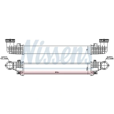 Immagine di NISSENS 96434 Intercooler MERCEDES BENZ: Classe E Sedan