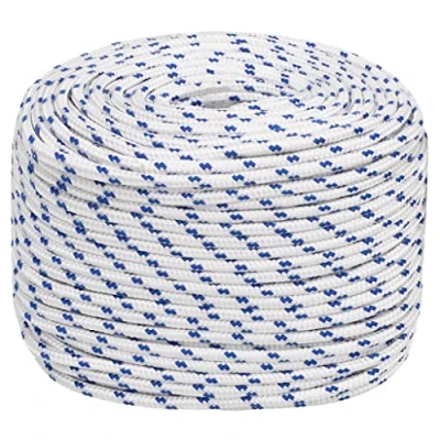 Immagine di vidaXL Corda per barca in polipropilene, 8 mm x 25 m, resistente, resistente alle intemperie, facile da maneggiare, ideale vela, barca, attracco e altro