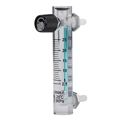 Immagine di Wakects Misuratore di Portata Gas, 5 Flussometro 2.5 25LPM con Valvola Controllo per Ossigeno/Aria/Gas