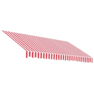 Immagine di vidaXL Tessuto di Ricambio per Tenda Strisce Rosse e Bianche 3x2,5 m
