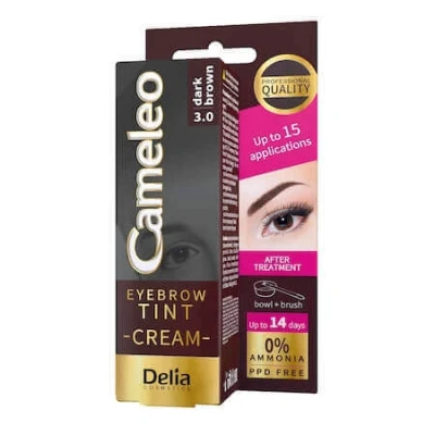 Immagine di Tinta per sopracciglia Cameleo 3.0, Marrone Scuro. 15 ml. 0% ammoniaca Senza PPD