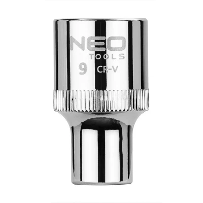 Immagine di NEO TOOLS 08 009 Serie di bussole 1/2 3124 9 mm Acciaio al cromo vanadio SuperLock