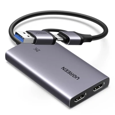 Immagine di UGREEN HDMI Video Capture 4K 30hz 1080P HD Ingresso Uscita USB A/C Scheda di Acquisizione per Streaming Gaming OBS Compatibile con PC Switch PS5 Xbox MacBook iPad Camera