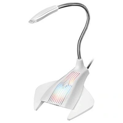 Immagine di Mars Gaming MMICW, Microfono USB RGB, Mute, Flessibile, Win/Mac/PS4, Bianco