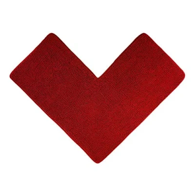 Immagine di WohnDirect Tappetino da Doccia angolare Rosso Ideale per cabine quadrate, può Essere Combinato in Un Set, Antiscivolo e Lavabile tappeti Bagno &amp; 50 x 100 cm