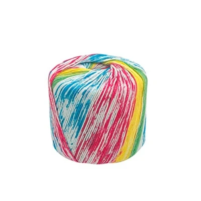 Immagine di Healifty, 1 gomitolo di filato cotone caleidoscopio per uncinetto e maglia, realizzare cappelli, maglioni, sciarpe, guanti fai da te, colore fluo