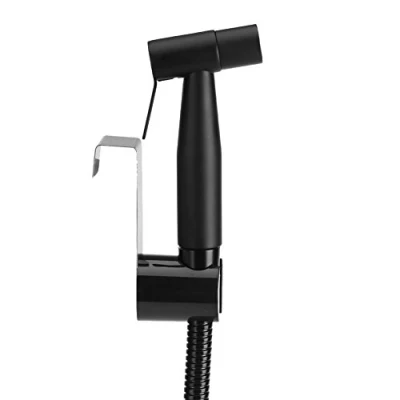 Immagine di doccia wc set Bidet Spruzzatore, Acciaio Inossidabile a Mano doccetta, Spruzzo con Staffa Parete per Igiene Personale e Pulizia, Nero