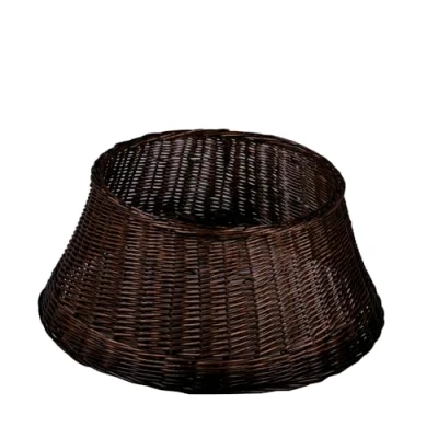 Immagine di e wicker24 Copri Base per Albero di Natale in Vimini Fatto a Mano Gonna Cesto Naturale (Marrone scuro)