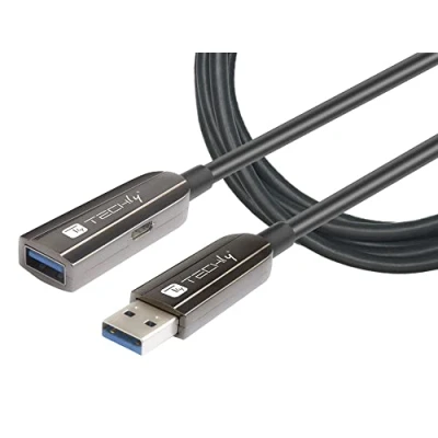 Immagine di Techly 108217 Cavo Ottico Attivo USB 3.2 SuperSpeed Active Optical Cable A M/F 20m Nero