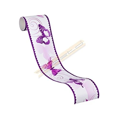 Immagine di A.S. Création 901224 9012 24 Bordo autoadesivo con farfalle, 5,00 m x 10 cm, colore: Viola