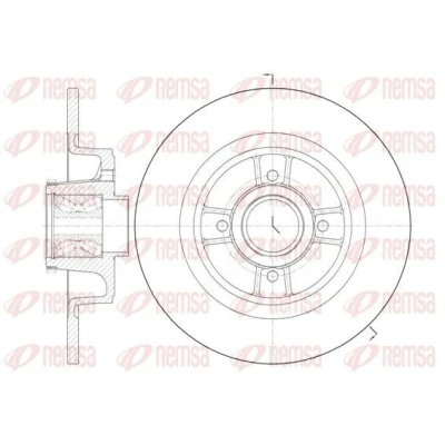 Immagine di REMSA 6698.20 Disco freno Assale posteriore 274, 274 11 4 pieno con anello sensore ABS, cuscinetto ruota integrato RENAULT: Scénic 1