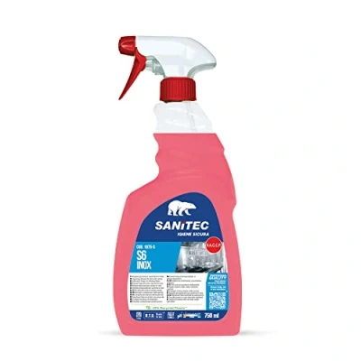Immagine di Sanitec Sgrassacciaio, Detergente Specifico, Spray 750 ml