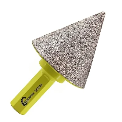 Immagine di Punta per Smusso Diamantata 35mm Fresa con Gambo Esagonale Fori Sagomatura Allargamento Pulizia dei Esistenti in Piastrelle Porcellana Ceramica Granito Marmo SANLEETEK