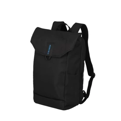 Immagine di travelite zaino per il bagaglio a mano, laptop da 17,3 pollici con scomparto aggiuntivo tablet, PATHWAY Fold, poliestere riciclato chiusura magnetica, funzione clip on, 48 cm, 24 litri