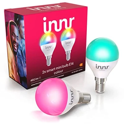 Immagine di innr Smart Lampadina LED E14 Candela, Lampadine Luce Bianca e Colorata, Compatibile con Hue*, Alexa, Amazon Echo (4a gen), Lampade Zigbee, Dimmerabile, 465 lumen 4 Pack
