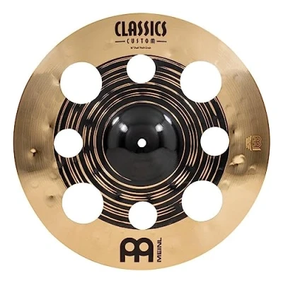 Immagine di Meinl Cymbals Classics Custom Dual Piatto Trash Crash 16 pollici (40,64cm) per Batteria Bronzo B12, Finitura Scura e Brillante Prodotto in Germania (CC16DUTRC)