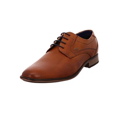 Immagine di bugatti Uomo Scarpa bassa business in pelle, derby con rifinitura a mano e traforatura, Marrone, 40 EU