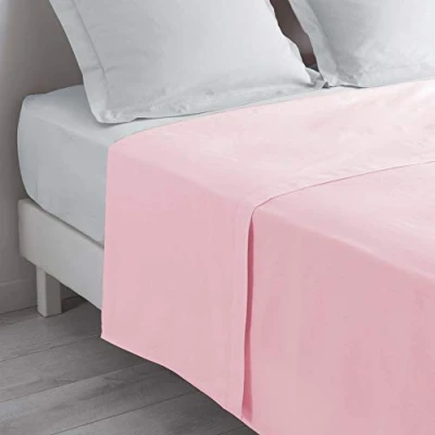 Immagine di Douceur d&#039;intérieur 1642679 Lenzuolo con angoli, in cotone, 240 x 300 cm, colore: Rosa chiaro