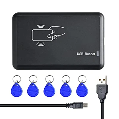 Immagine di XTVTX Lettore di schede RFID, RFID USB 125Khz Reader Sensore prossimità Senza Contatto Smart Card ID per Windows 2000, 2003, XP, 7/8/10, ECC.