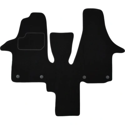 Immagine di MAMMOOTH A041 VW231 PRM 01 Set tappetino Tessile anteriore 1 nero VOLKSWAGEN: Multivan 5 (7HM