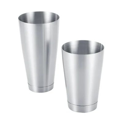 Immagine di Shaker Boston, da Cocktail in Acciaio Inossidabile Lucido 700ml + 400ml, Lavabile Lavastoviglie, Boston Riutilizzabile per e Altri Drink,
