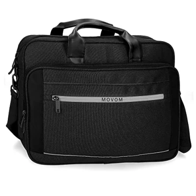 Immagine di Movom Trimmed Valigetta per portatile doppio scomparto regolabile 15,6&quot; nero 40 x 30 11 cm Poliestere, Nero, adattabile