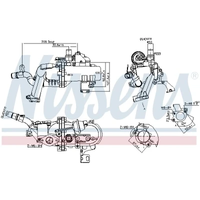 Immagine di NISSENS 989285 Radiatore EGR con bypass depressione