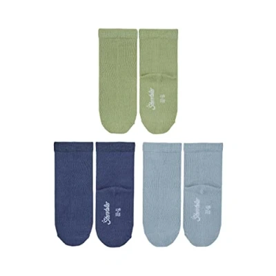 Immagine di Sterntaler Söckchen 3er Pack Uni Bambus Calzini, Blau, 21 22 Bimbo