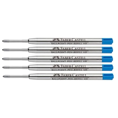 Immagine di FABER CASTELL 205041 refill per penna a sfera XB blu, 5 pezzi, prova di documento, grande capacità